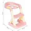 WC-ülőke lépcsővel és létrával rózsaszín