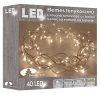 Elemes LED fénykoszorú átlátszó kábellel, meleg fehér színben