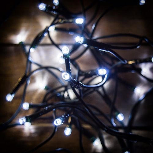 LED hideg fehér fényfüzér karácsonyfára 40