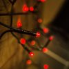 LED piros fényfüzér karácsonyfára 80