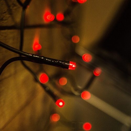 LED piros fényfüzér karácsonyfára 80