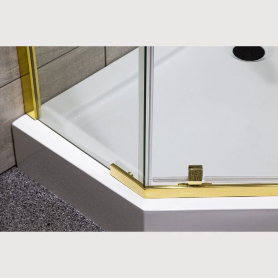 Kora 90 Gold szögletes nyílóajtós zuhanykabin zuhanytálca nélkül