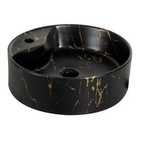  KR-138 kerámia design mosdó fekete-arany márvány mintával