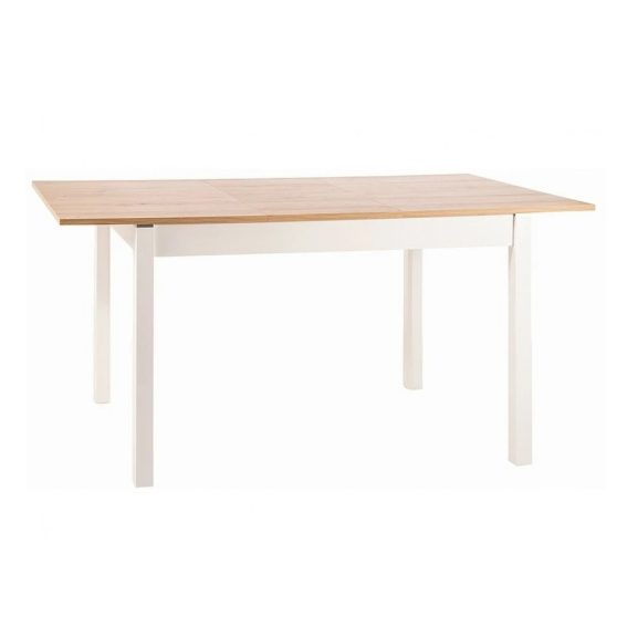 Bővíthető étkező asztal LBB180 artisan tölgy/ matt fehér