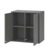 Boxie 2 ajtós fali szekrény 80x80x37 cm antracit
