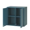 Boxie 2 ajtós fali szekrény 80x80x37 cm petrol kék