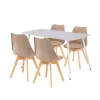 Ravena 4+1 étkező garnitúra fehér-bézs