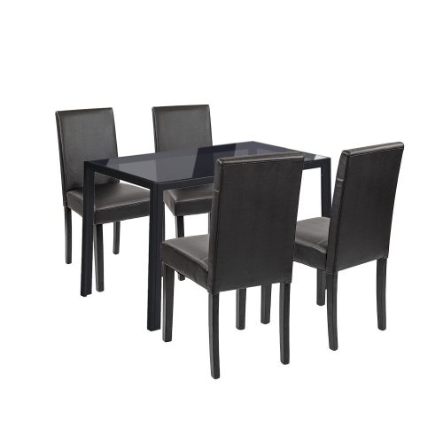 Karen 4+1 étkező garnitúra fekete-fekete