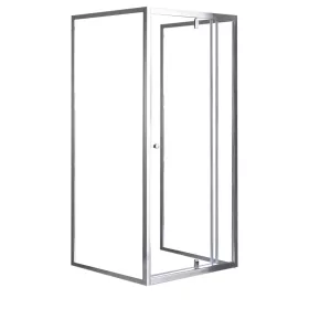 Flexi falsíkra szerelhető aszimmetrikus zuhanykabin 80x90 cm zuhanytálca nélkül