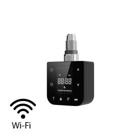   Wifi-s fűtőpatron törölközőszárító radiátorhoz digitális hőfokszabályozóval 400W fekete
