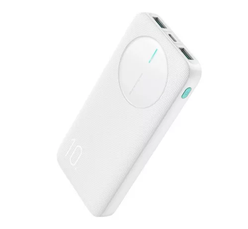 JOYROOM vésztöltő 2 USB+Type-C aljzat 10000mAh, 12W, PD gyorstöltő, LED jelzés FEHÉR