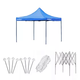 Összecsukható kerti pavilon 3x3 m kék