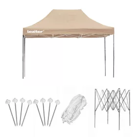 Összecsukható kerti pavilon 3x4 m bézs