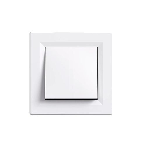 Nova kereszt kapcsoló 10A 250V 107 fehér kerettel