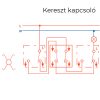 Nova kereszt kapcsoló 10A 250V 107 fehér kerettel