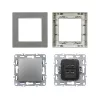 Nova kereszt kapcsoló 10A 250V 107 szürke kerettel