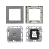 Nova UTP aljzat RJ-45 szürke kerettel