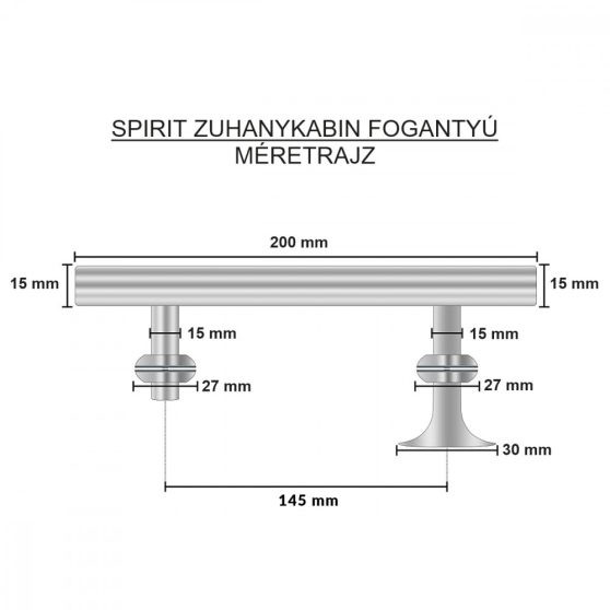 Spirit zuhanykabin fogantyú (2db/csomag)