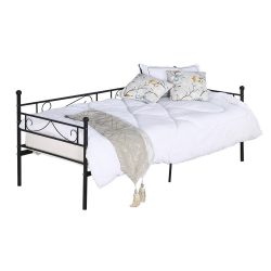 Egyszemélyes ágy 90x200 cm LT0300 fekete