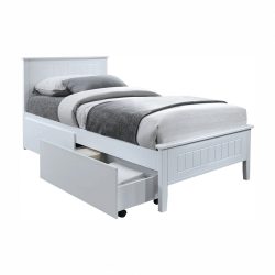 Egyszemélyes ágy 90x200 cm LT1137 fehér