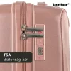 TraveLux Endure II gurulós bőrönd szett barackrózsaszín
