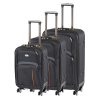 TraveLux Light gurulós bőrönd szett fekete