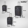 TraveLux Light gurulós bőrönd szett fekete