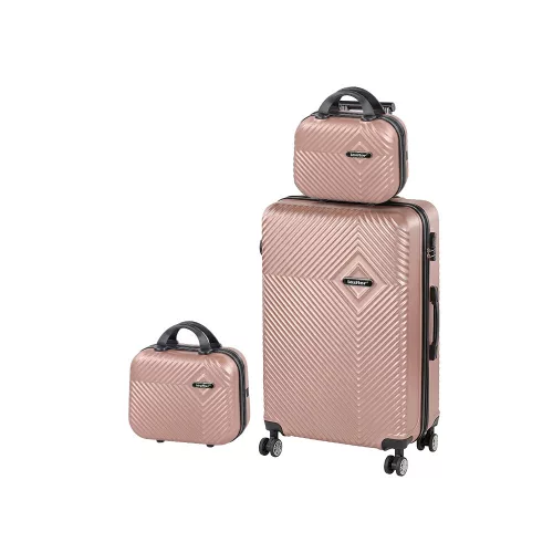 TraveLux Pro XIV gurulós bőrönd szett rosegold