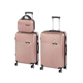 TraveLux Pro XVII gurulós bőrönd szett rosegold