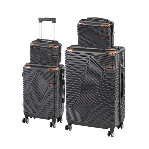 TraveLux Urban XXIII gurulós bőrönd szett fekete