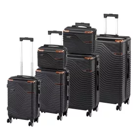 TraveLux Urban XXXXXII gurulós bőrönd szett fekete