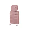 TraveLux Voyager IV gurulós bőrönd szett mályvarózsaszín