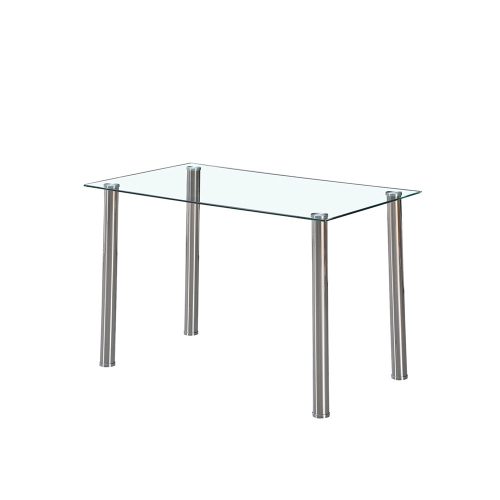 Berna 140 cm szögletes üveg étkezőasztal transparent