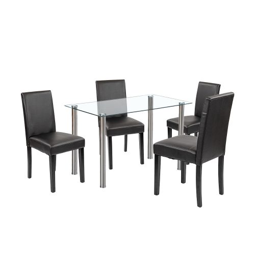 Karin 4+1 étkező garnitúra fehér-fekete
