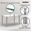 Berna 140 cm szögletes üveg étkezőasztal transparent