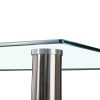 Berna 140 cm szögletes üveg étkezőasztal transparent