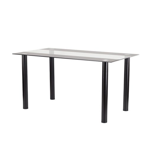 Riona 120 cm szögletes üveg étkezőasztal fekete
