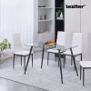 Lana 120 cm szögletes üveg étkezőasztal fekete