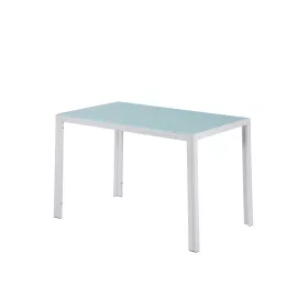 Ezra 120 cm szögletes üveg étkezőasztal fehér