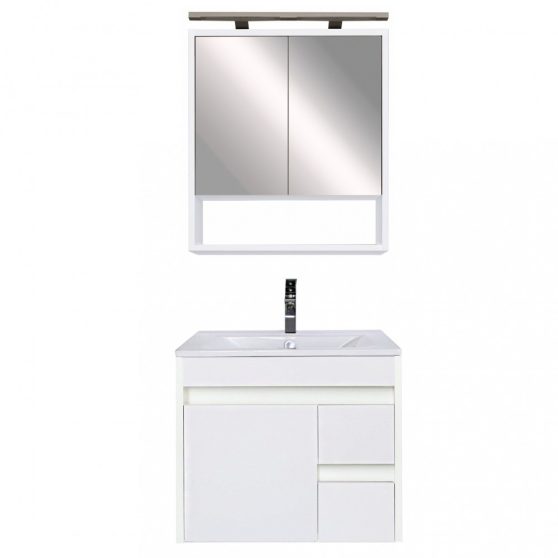 Luna 60 komplett fürdőszoba bútor tükörfényes fehér