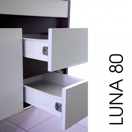 Luna Prime 80 komplett fürdőszoba bútor fehér-sonoma tölgy