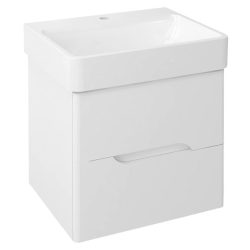   MEDIENA mosdótartó szekrény, 2 fiókkal, 57x50,7x48,5cm, matt fehér