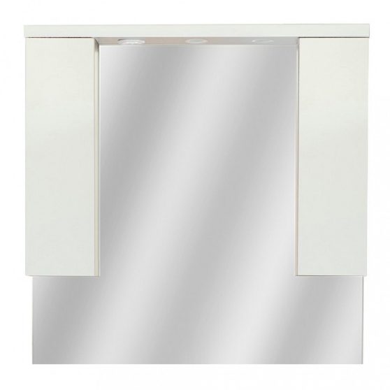 Seneca 105 cm-es tükrös felsőszekrény, Tükörfényes fehér színben