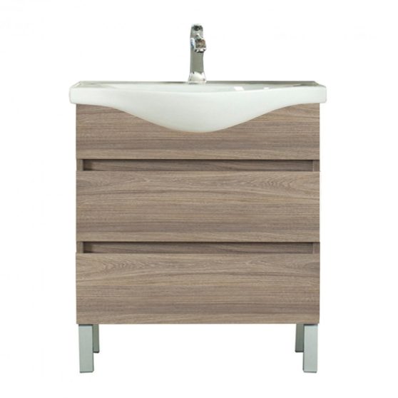 Seneca 75 cm-es bútorhoz alsószekrény, mosdóval, Rauna szil