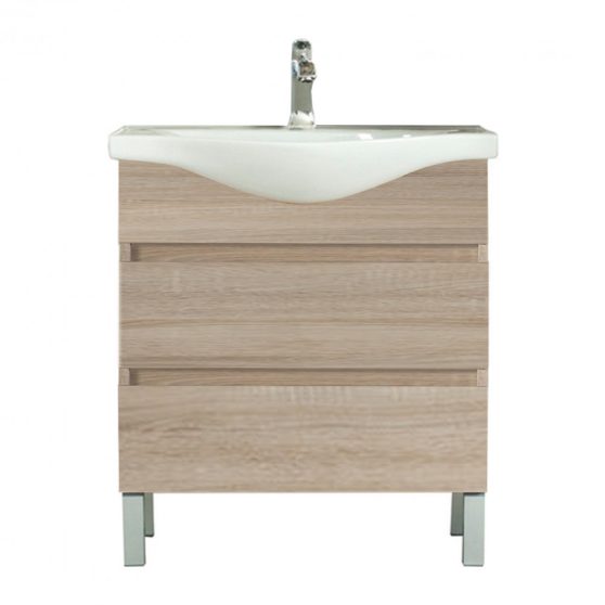 Seneca 75 cm-es bútorhoz alsószekrény, mosdóval, Sonoma tölgy