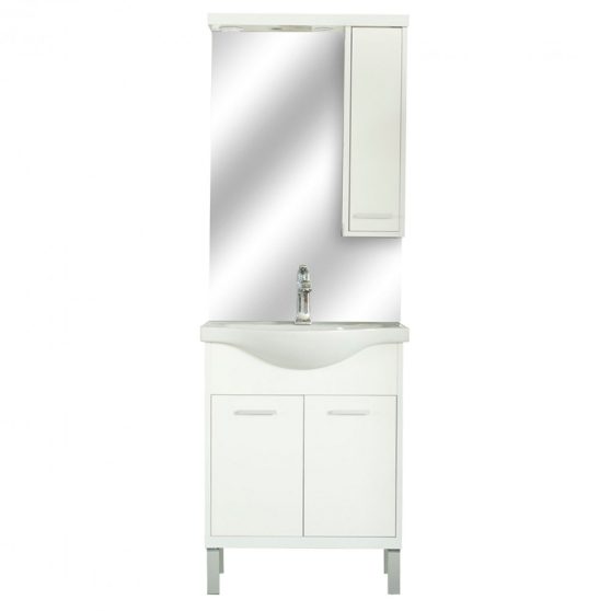 Nerva 65 komplett fürdőszoba bútor tükörfényes fehér