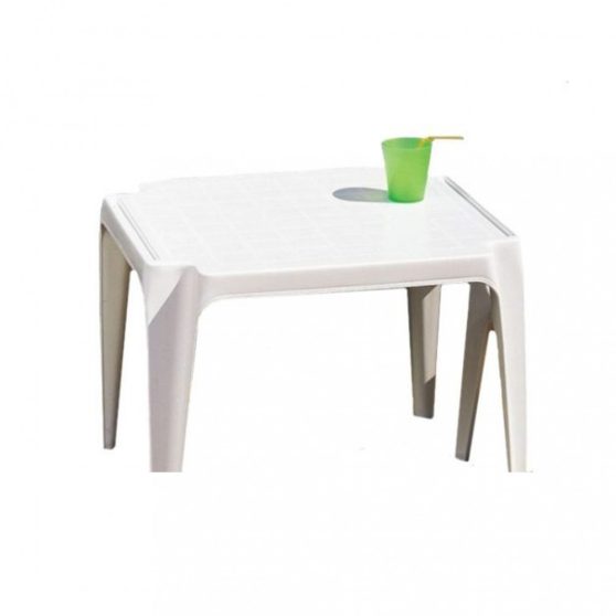 SUSI négyszögletes asztal, fehér színben