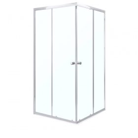 Olga SQ 90x90 cm szögletes zuhanykabin zuhanytálca nélkül - króm profil, víztiszta üveg