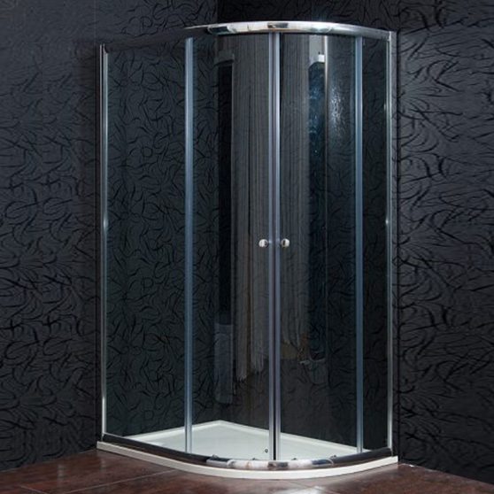 Klasik aszimmetrikus zuhanykabin, Stone bal oldali beépítésű öntött márvány tálcával