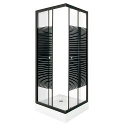 PICO Black stripe 70 szögletes zuhanykabin zuhanytálcával